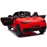 JOKO Elektrické autíčko Mercedes SL 63 AMG, penové kolesá, kožené sedadlo, červené
