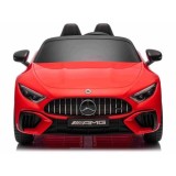 JOKO Elektrické autíčko Mercedes SL 63 AMG, penové kolesá, kožené sedadlo, červené