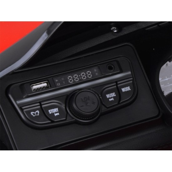 JOKO Elektrické autíčko Mercedes SL 63 AMG, penové kolesá, kožené sedadlo, červené