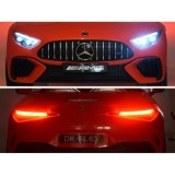 JOKO Elektrické autíčko Mercedes SL 63 AMG, penové kolesá, kožené sedadlo, červené