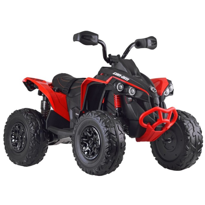 JOKO Elektrická štvorkolka Off-road CAN-AM 24V 200W, penové kolesá, kožené sedadlo, červená