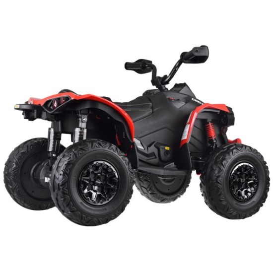 JOKO Elektrická štvorkolka Off-road CAN-AM 24V 200W, penové kolesá, kožené sedadlo, červená