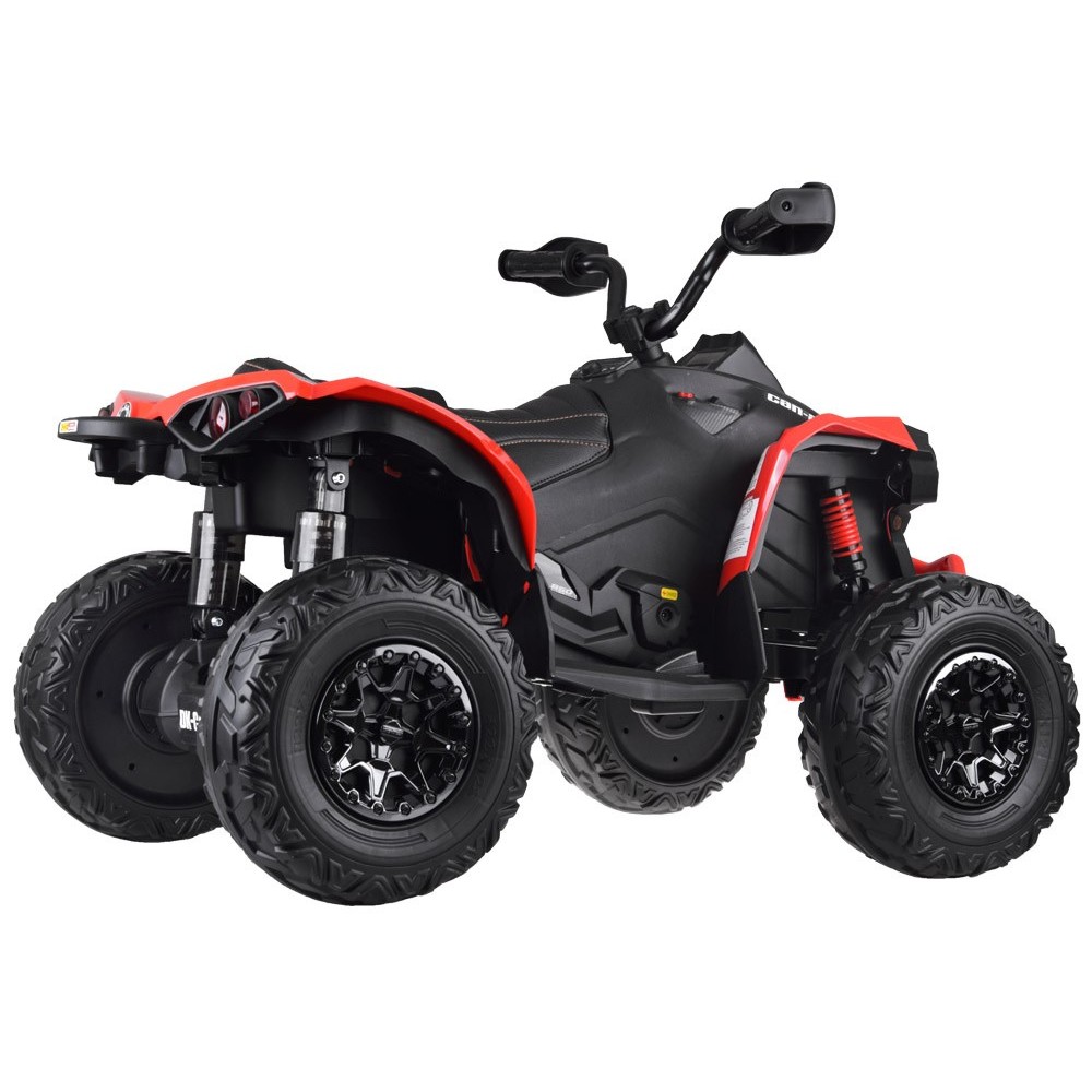 JOKO Elektrická štvorkolka Off-road CAN-AM 24V 200W, penové kolesá, kožené sedadlo, červená