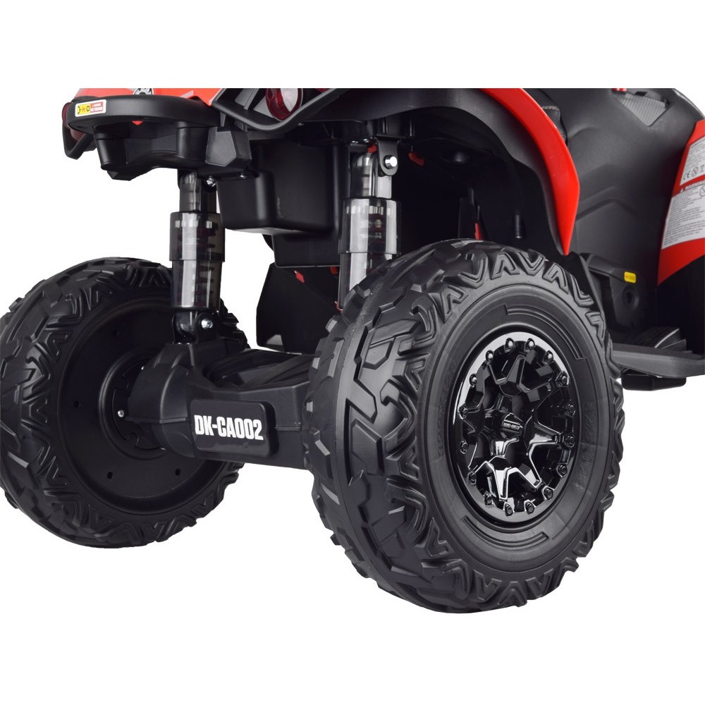 JOKO Elektrická štvorkolka Off-road CAN-AM 24V 200W, penové kolesá, kožené sedadlo, červená