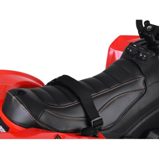 JOKO Elektrická štvorkolka Off-road CAN-AM 24V 200W, penové kolesá, kožené sedadlo, červená