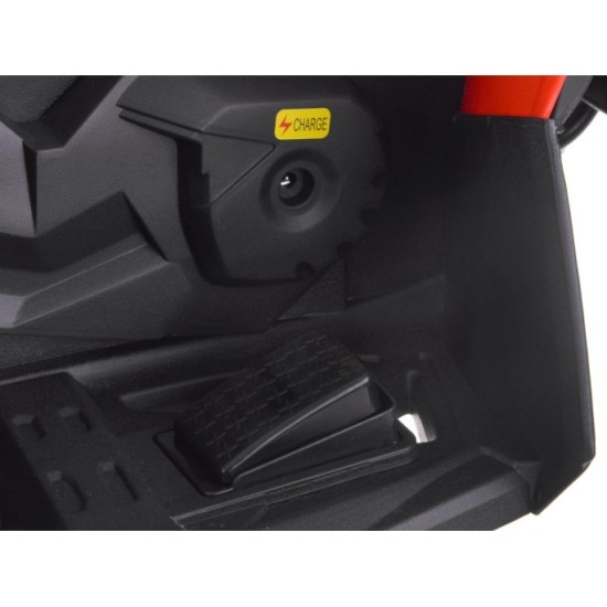 JOKO Elektrická štvorkolka Off-road CAN-AM 24V 200W, penové kolesá, kožené sedadlo, červená
