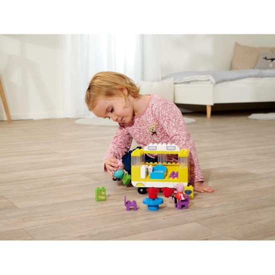 JOKO Konštrukčná Stavebnica Peppa Pig Camper Karavan, Kempovanie s ockom 52ks