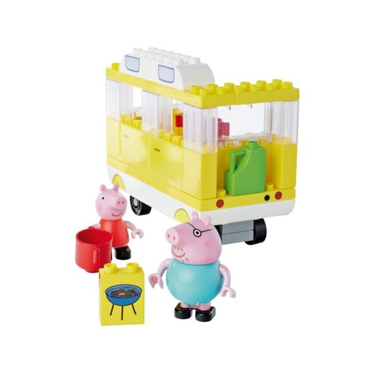 JOKO Konštrukčná Stavebnica Peppa Pig Camper Karavan, Kempovanie s ockom 52ks