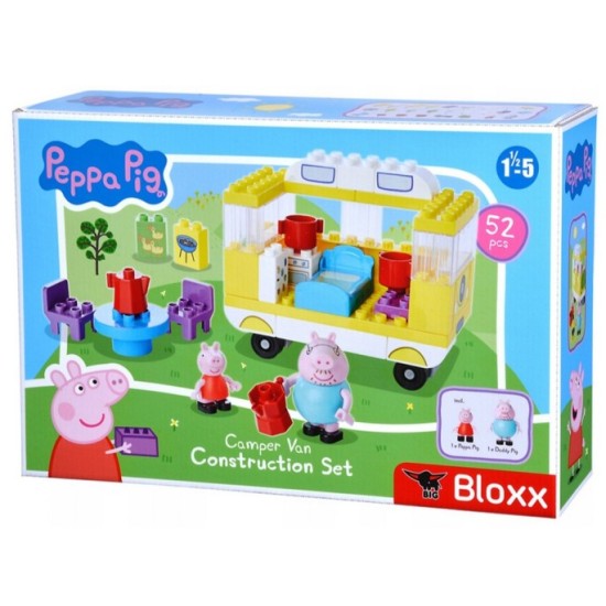 JOKO Konštrukčná Stavebnica Peppa Pig Camper Karavan, Kempovanie s ockom 52ks