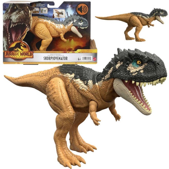 Mattel Jurský Svet Dominion Dinosaurus Skorpiovenator so zvukom, hýbe chvostom, hlavou, otvára ústa, na batérie