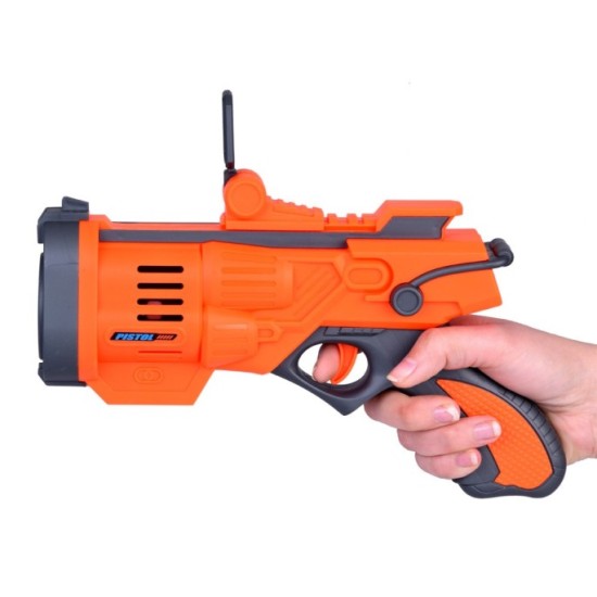 JOKO Bublifuková pištoľ na batériu + USB nabíjačka, oranžová