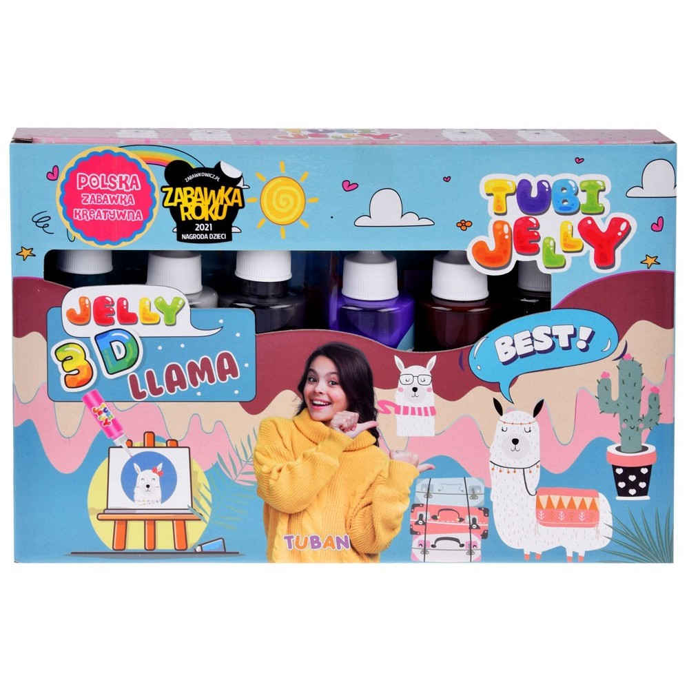 Tuban Kreatívna Sada Tubi Jelly Lama 6 Farieb 3D Gel