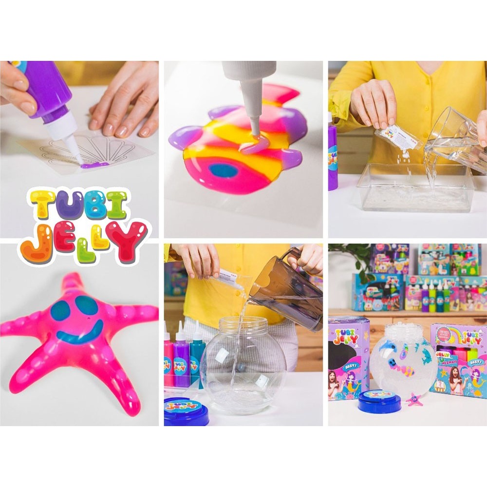 Tuban Kreatívna Sada Tubi Jelly Lama 6 Farieb 3D Gel