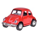 JOKO Kovový Model AUTO Volkswagen Beetle so svetlom a zvukom + otváracie dvere, červené