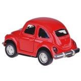 JOKO Kovový Model AUTO Volkswagen Beetle so svetlom a zvukom + otváracie dvere, červené