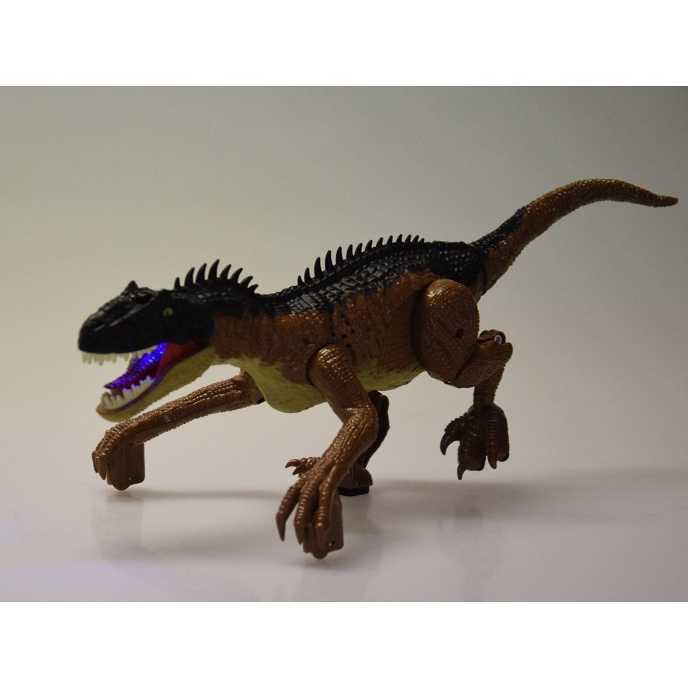 JOKO RC Dinosaurus na diaľkové ovládanie so svetlom a zvukom, hnedý