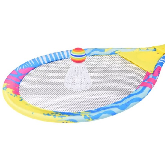 JOKO Detské Badmintonové Rakety s LED svetlom + košík s LED svetlom