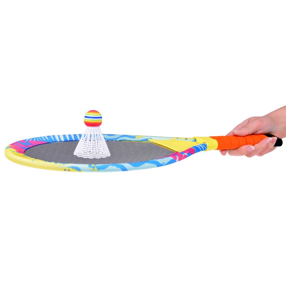 JOKO Detské Badmintonové Rakety s LED svetlom + košík s LED svetlom
