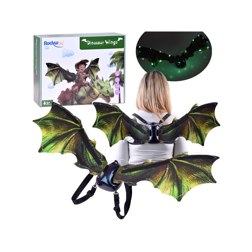 JOKO Svietiace Pohyblivé Dračie Krídla DRAGON s LED svetlom + Dračie Zvuky