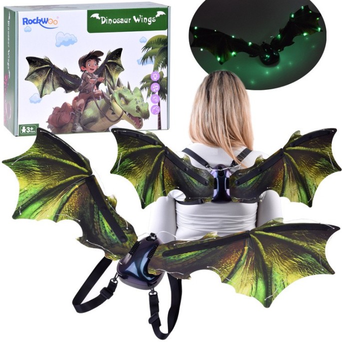 JOKO Svietiace Pohyblivé Dračie Krídla DRAGON s LED svetlom + Dračie Zvuky