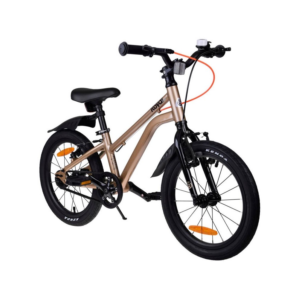 RoyalBaby Hliníkový Detský Bicykel Light and Perfect Gold Kable-Belt 16", ľahký, Váha 6,5kg, zlatý