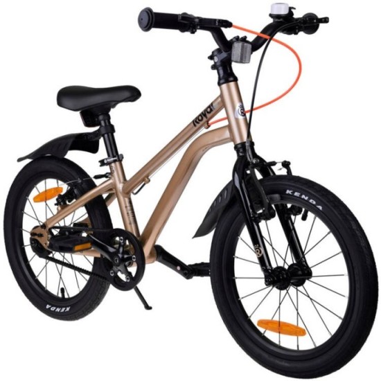 RoyalBaby Hliníkový Detský Bicykel Light and Perfect Gold Kable-Belt 18", ľahký, váha 7,3kg, zlatý
