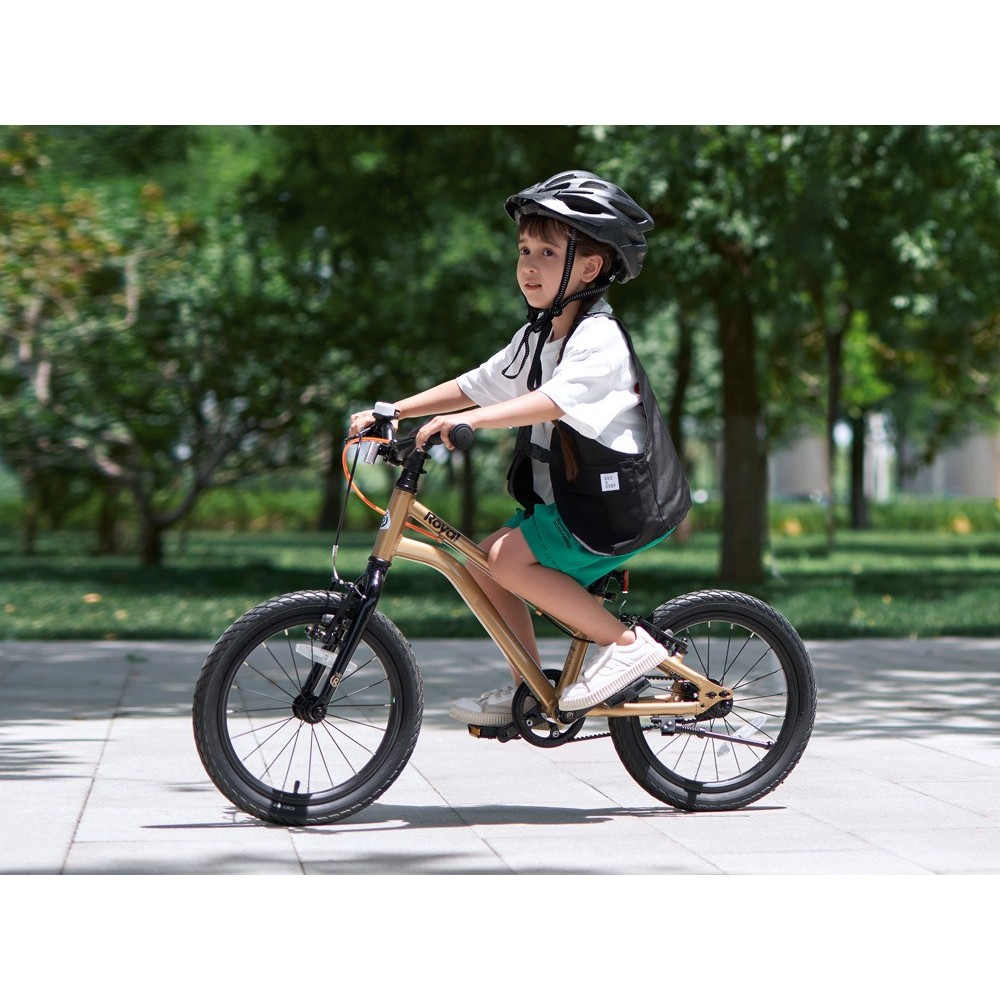 RoyalBaby Hliníkový Detský Bicykel Light and Perfect Gold Kable-Belt 18", ľahký, váha 7,3kg, zlatý