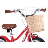 RoyalBaby Hliníkový Detský Bicykel Lovely City 16" s košíkom a zvončekom, červený