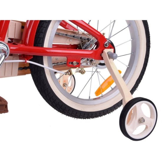 RoyalBaby Hliníkový Detský Bicykel Lovely City 16" s košíkom a zvončekom, červený