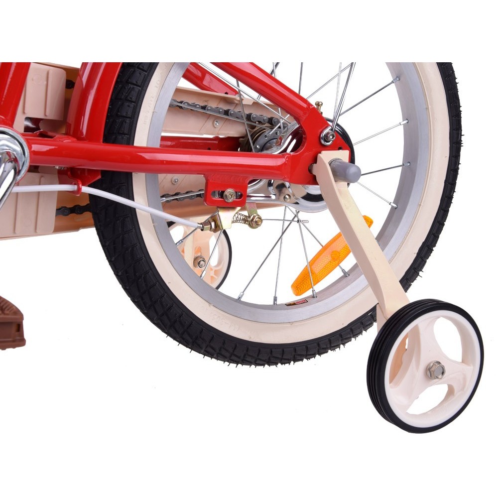 RoyalBaby Hliníkový Detský Bicykel Lovely City 16" s košíkom a zvončekom, červený