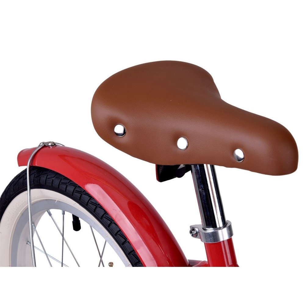 RoyalBaby Hliníkový Detský Bicykel Lovely City 16" s košíkom a zvončekom, červený