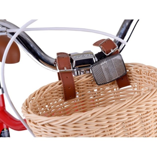 RoyalBaby Hliníkový Detský Bicykel Lovely City 16" s košíkom a zvončekom, červený