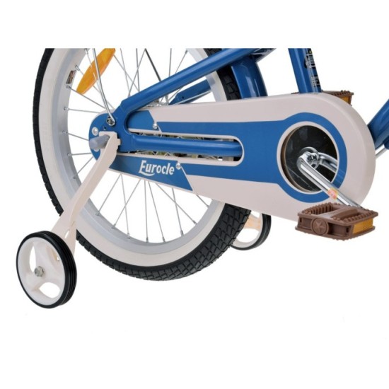 RoyalBaby Hliníkový Detský Bicykel Lovely City Eurocle 18" s košíkom a zvončekom, modrý