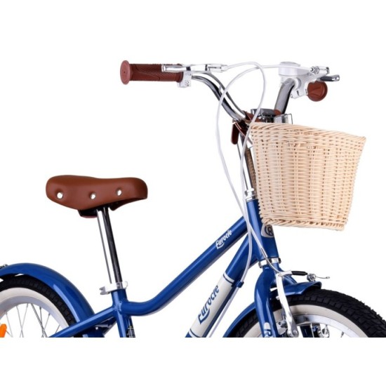 RoyalBaby Hliníkový Detský Bicykel Lovely City Eurocle 18" s košíkom a zvončekom, modrý