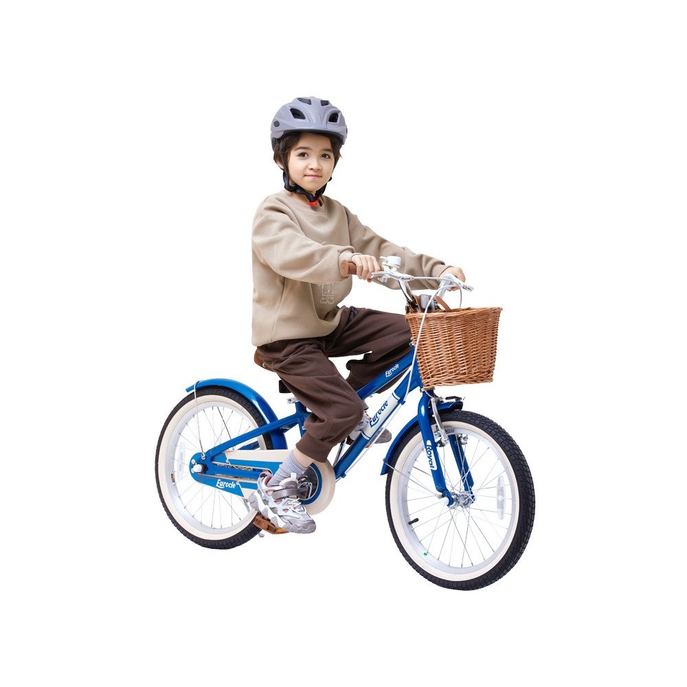 RoyalBaby Hliníkový Detský Bicykel Lovely City Eurocle 18" s košíkom a zvončekom, modrý