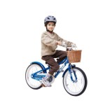 RoyalBaby Hliníkový Detský Bicykel Lovely City Eurocle 18" s košíkom a zvončekom, modrý
