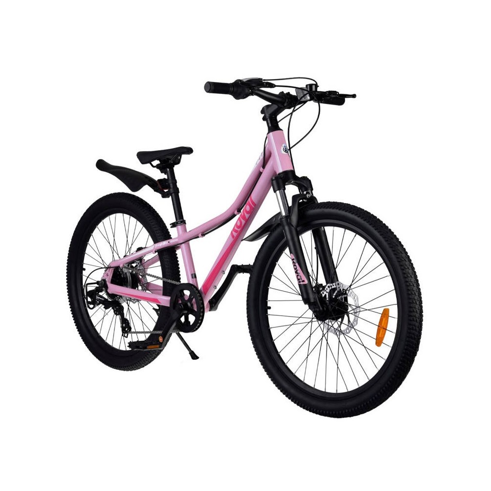 RoyalBaby Ultra Ľahký Hliníkový Detský Bicykel 24" STUDENT, SHIMANO REVOSHIFT prehadzovačka, váha 12,9kg, ružový
