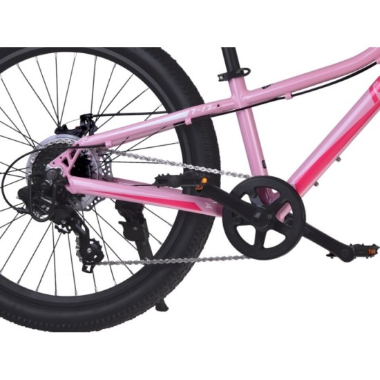RoyalBaby Ultra Ľahký Hliníkový Detský Bicykel 24" STUDENT, SHIMANO REVOSHIFT prehadzovačka, váha 12,9kg, ružový