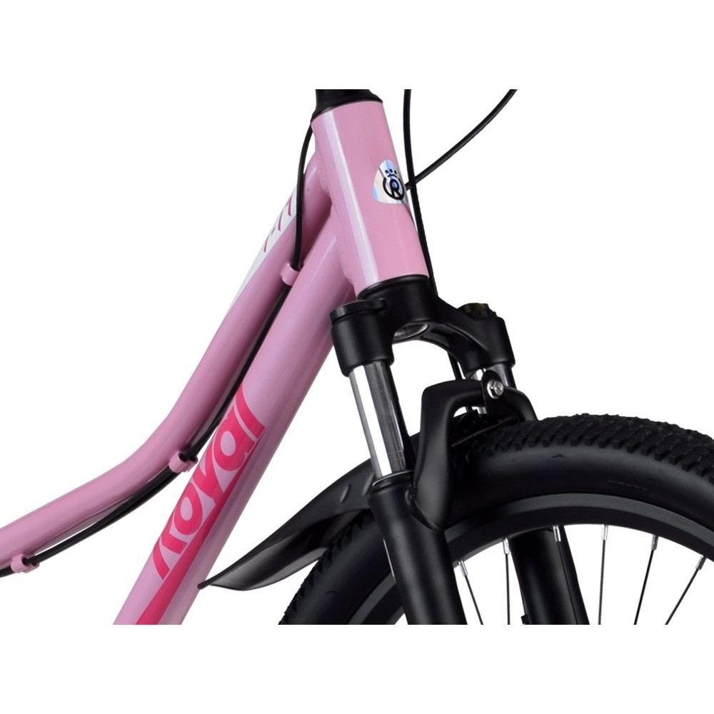 RoyalBaby Ultra Ľahký Hliníkový Detský Bicykel 24" STUDENT, SHIMANO REVOSHIFT prehadzovačka, váha 12,9kg, ružový