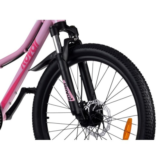 RoyalBaby Ultra Ľahký Hliníkový Detský Bicykel 24" STUDENT, SHIMANO REVOSHIFT prehadzovačka, váha 12,9kg, ružový