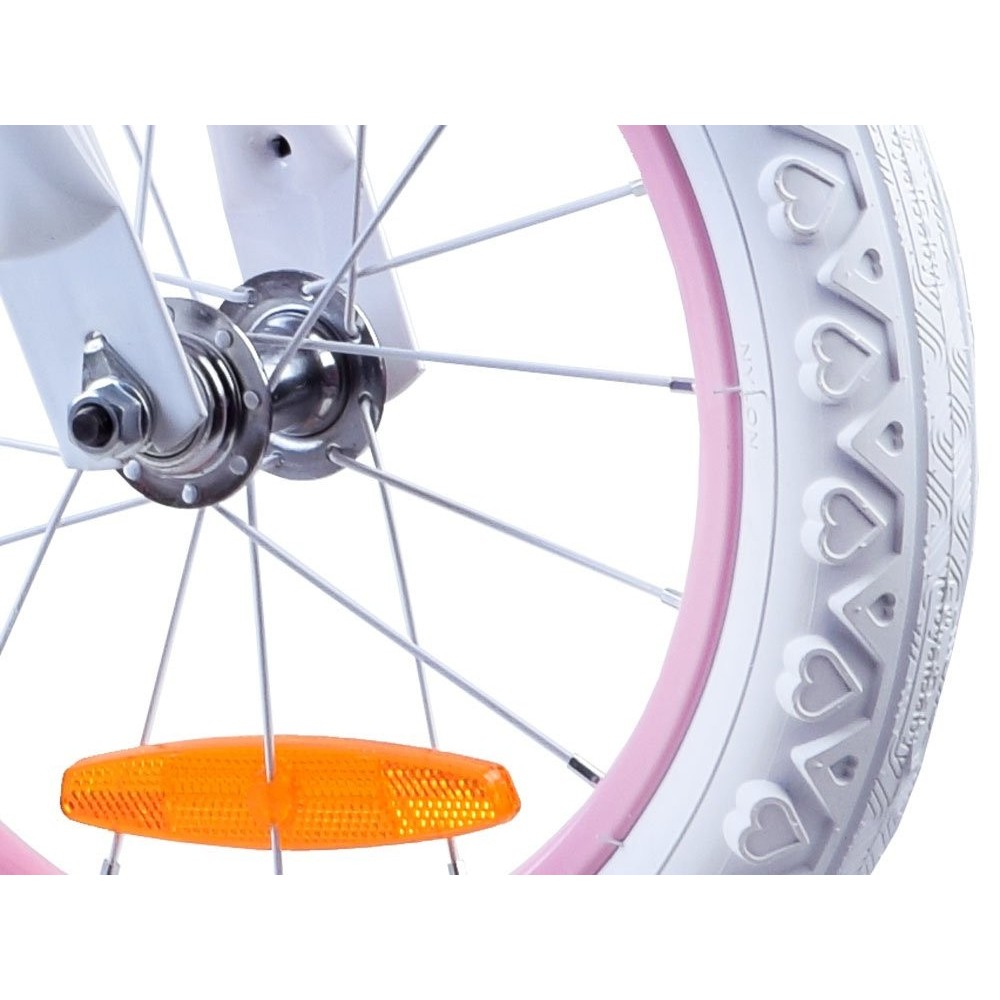 RoyalBaby Detský Bicykel STAR GIRL 14" s košíkom a zvončekom + vodiaca tyč, modrý