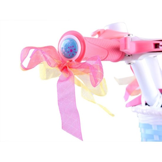 RoyalBaby Detský Bicykel STAR GIRL 16" s košíkom a zvončekom, modrý