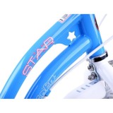 RoyalBaby Detský Bicykel STAR GIRL 16" s košíkom a zvončekom, modrý