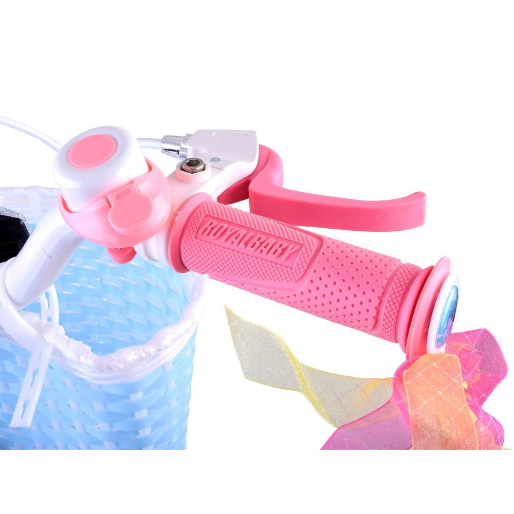 RoyalBaby Detský Bicykel STAR GIRL 16" s košíkom a zvončekom, modrý