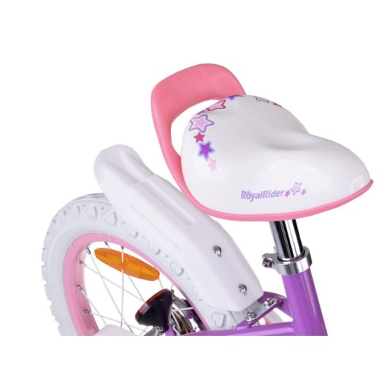 RoyalBaby Detský Bicykel STAR GIRL 16" s košíkom a zvončekom, fialový