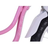 RoyalBaby Detský Bicykel Little Swan Labutie Krídla 14"s košíkom a zvončekom + mašle, ružový