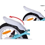 RoyalBaby Detslá Bicykel Little Swan Labutie Krídla 18"s košíkom a zvončekom + mašle, perleťovo modrý