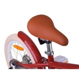 RoyalBaby Detský Bicykel RETRO MACARON 16" s košíkom a zvončekom, červený