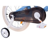 RoyalBaby Detský Bicykel RETRO MACARON 16" s košíkom a zvončekom, modrý