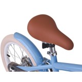 RoyalBaby Detský Bicykel RETRO MACARON 16" s košíkom a zvončekom, modrý